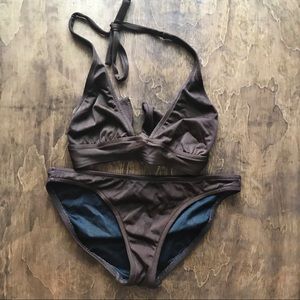 J Crew Espresso Bikini Set